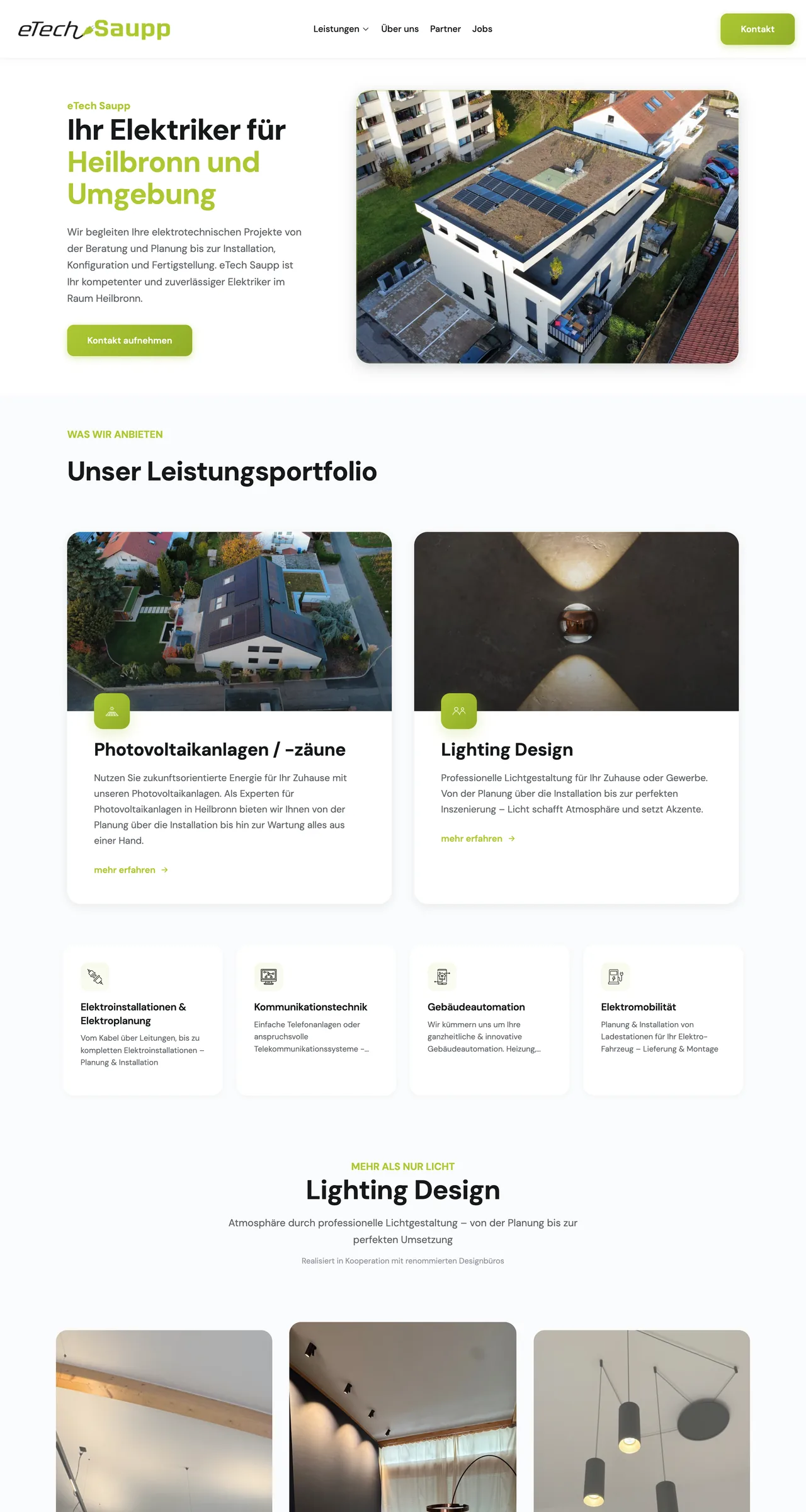 Website Referenz eTech Saupp