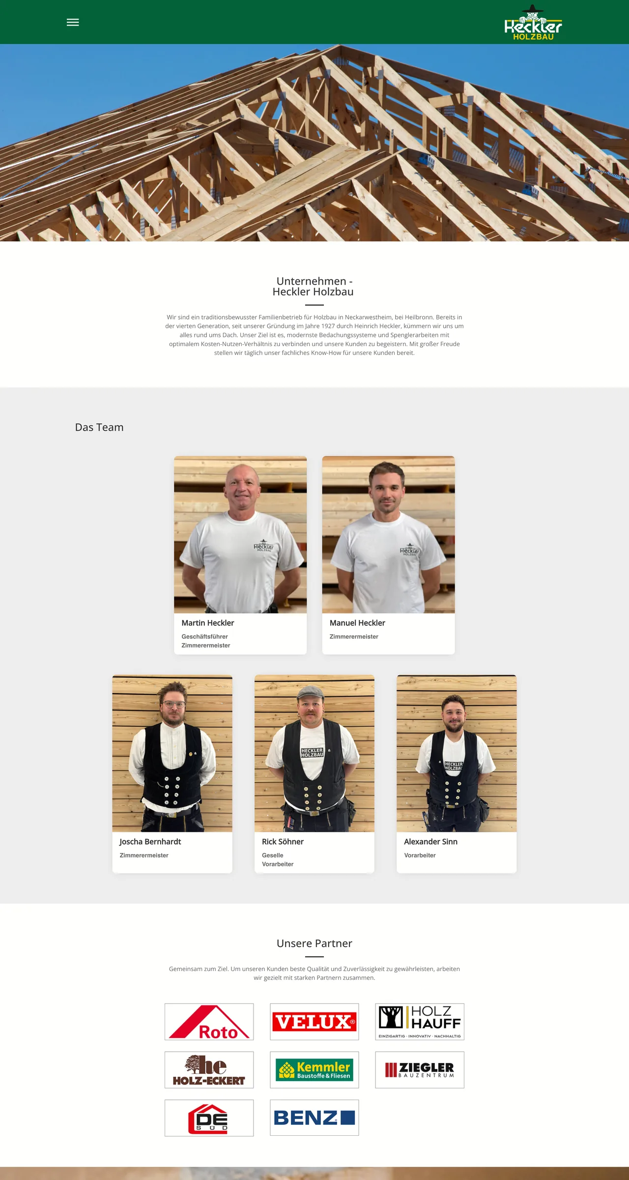 Website Referenz Heckler Holzbau