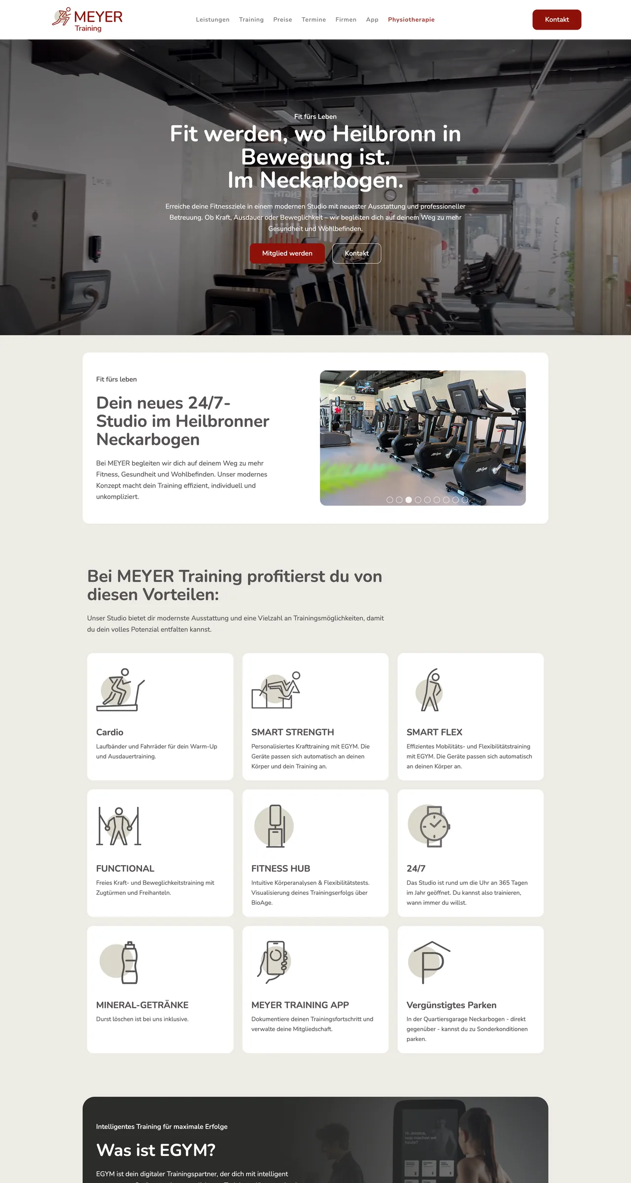 Website Referenz MEYER Fitness & Physio