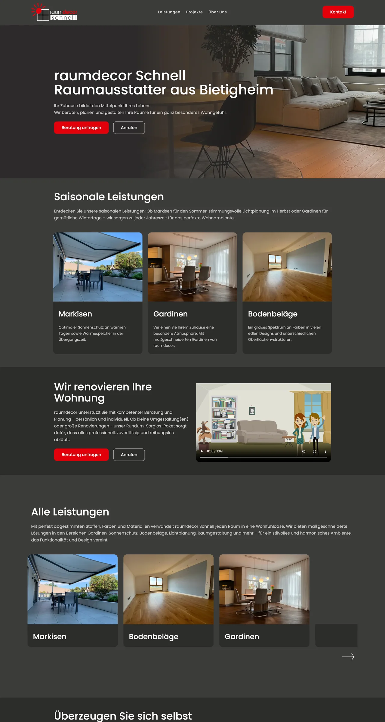 Website Referenz raumdecor Schnell
