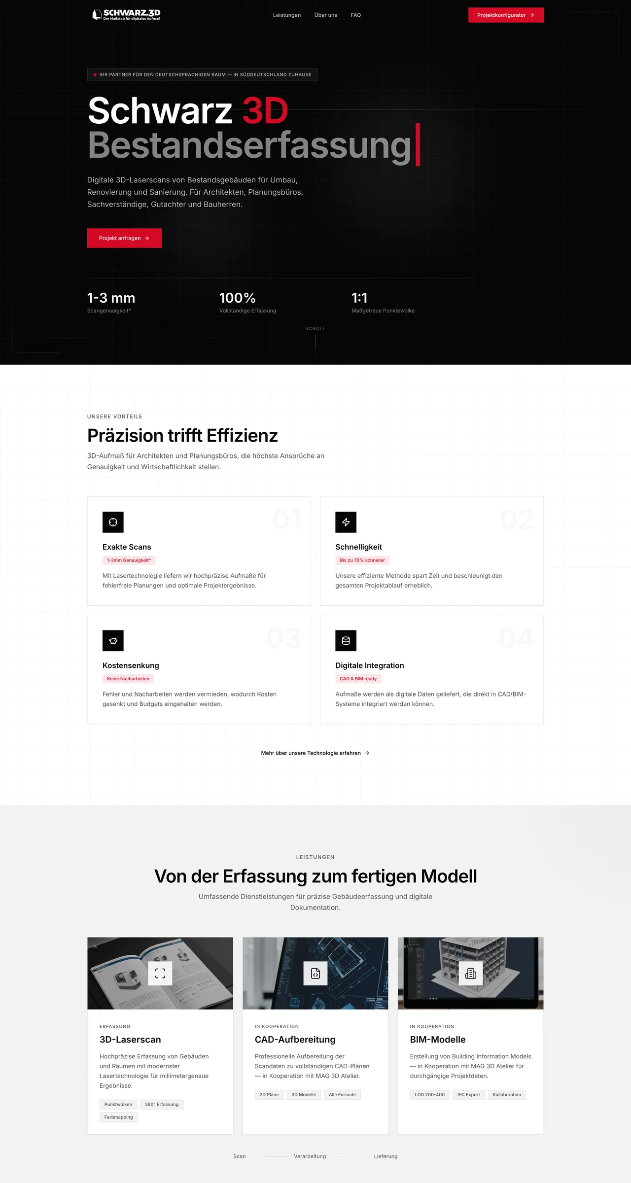 Website Referenz Schwarz 3D