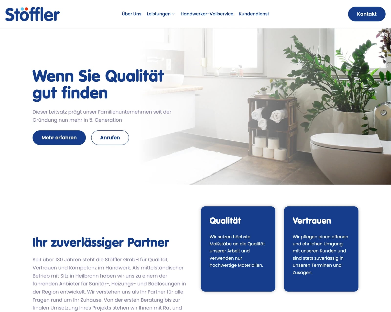 Neue Website der Stöffler GmbH nach dem Relaunch durch advance digital