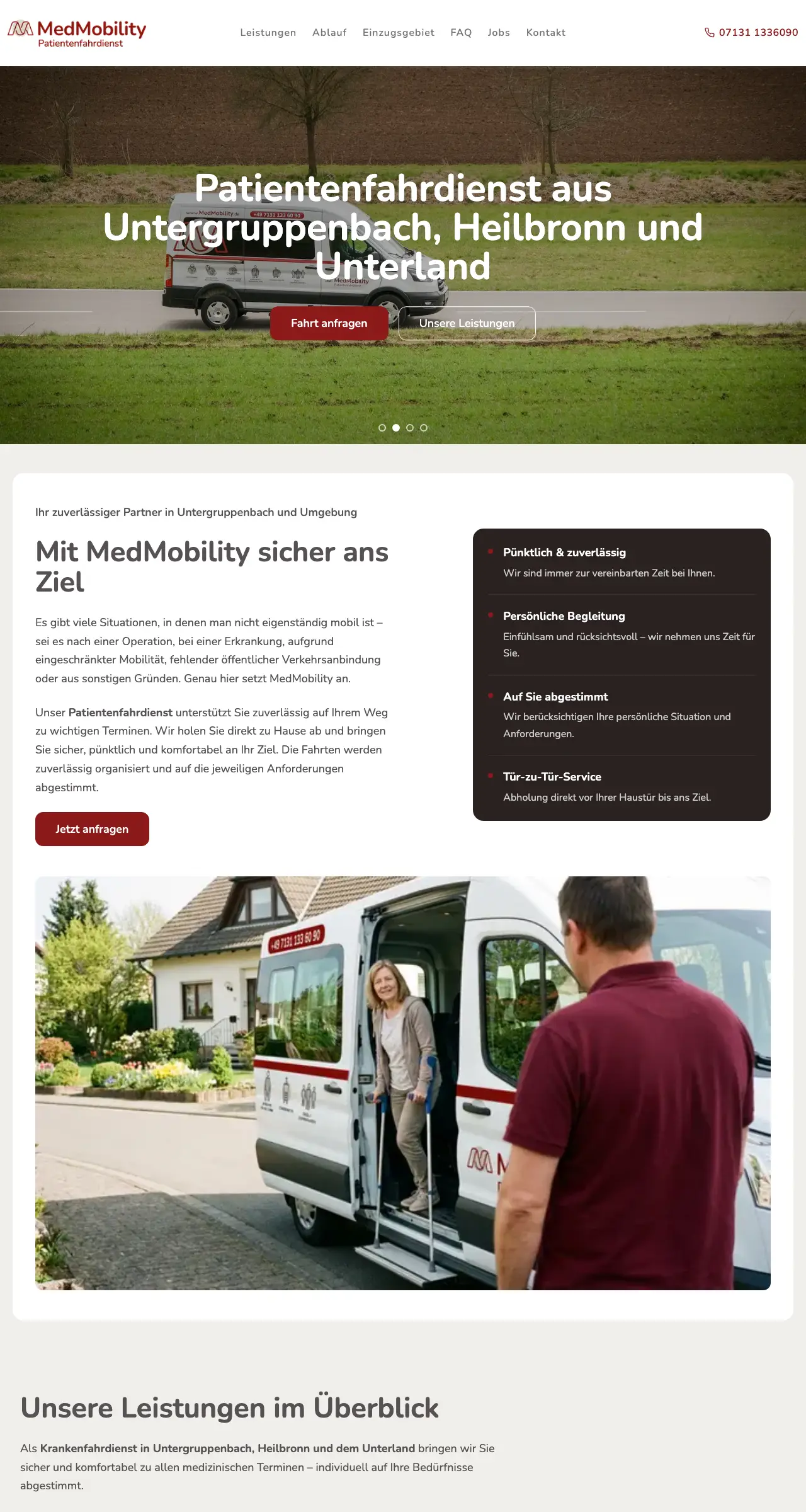 Website Referenz MedMobility Patientenfahrdienst